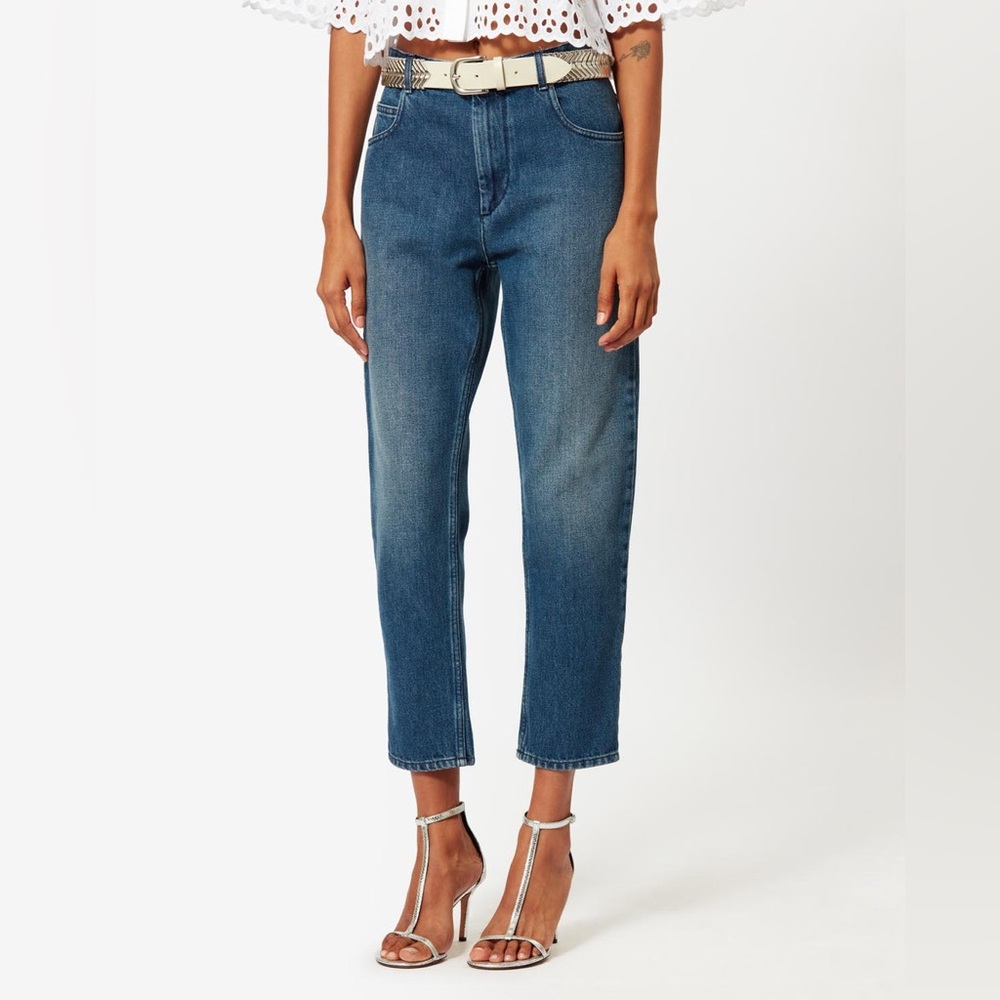 Isabel Marant Etoile Nea slim fit jeans denim 38FR 6US 28 straight leg mid-rise